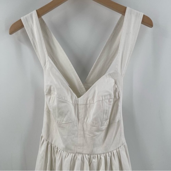 Anthropologie Forever That Girl Denim white long midi dress small - Picture 5 of 5